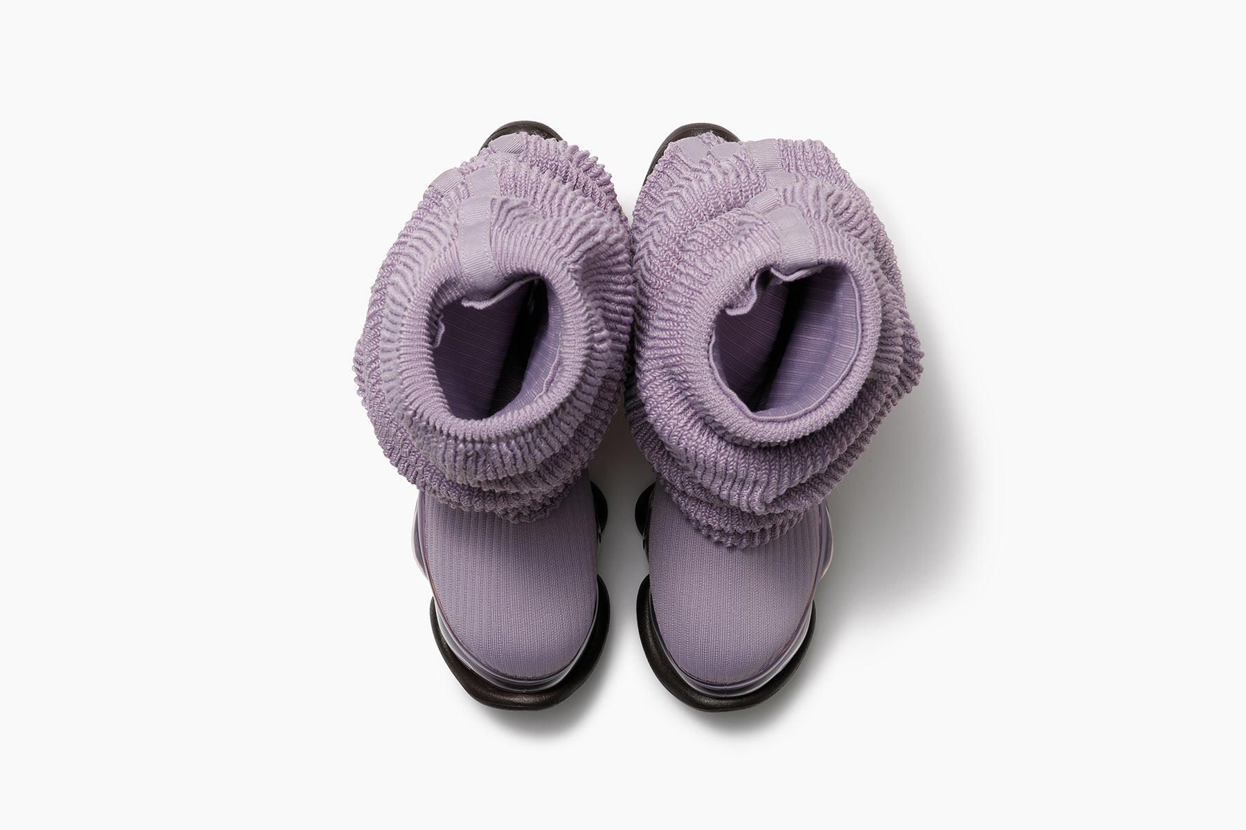 靴 grounds SKYSCRAPER LOOSE SOCKS KNIT 24 SKYSCRAPER LOOSE SOCKS KNIT - PURPLE / DIRTY PINK (スカイ