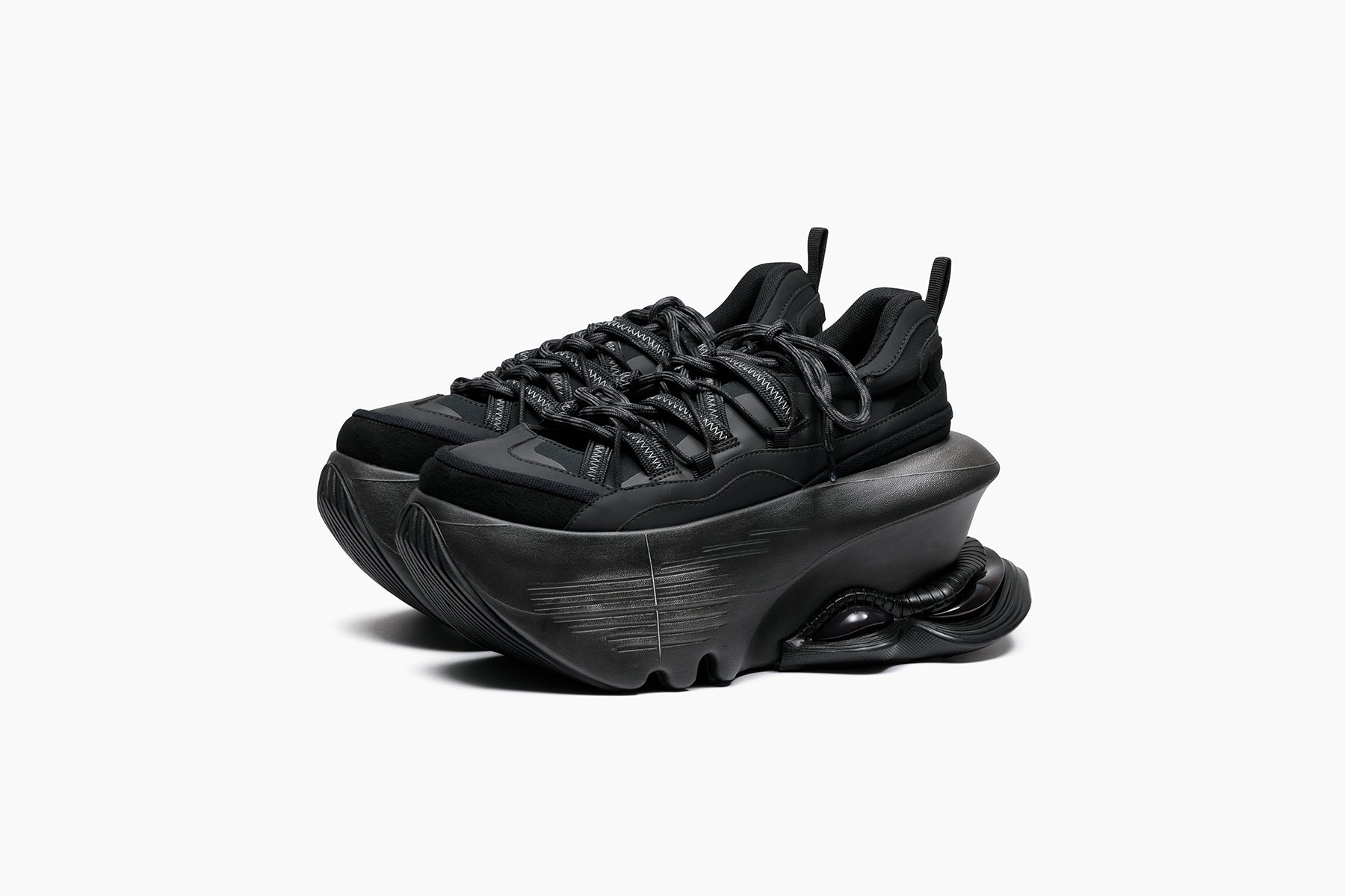 JOG４スト JOG VISION FLUX OPEN LACE - BLACK / BLACK (ジョグ ビジョン