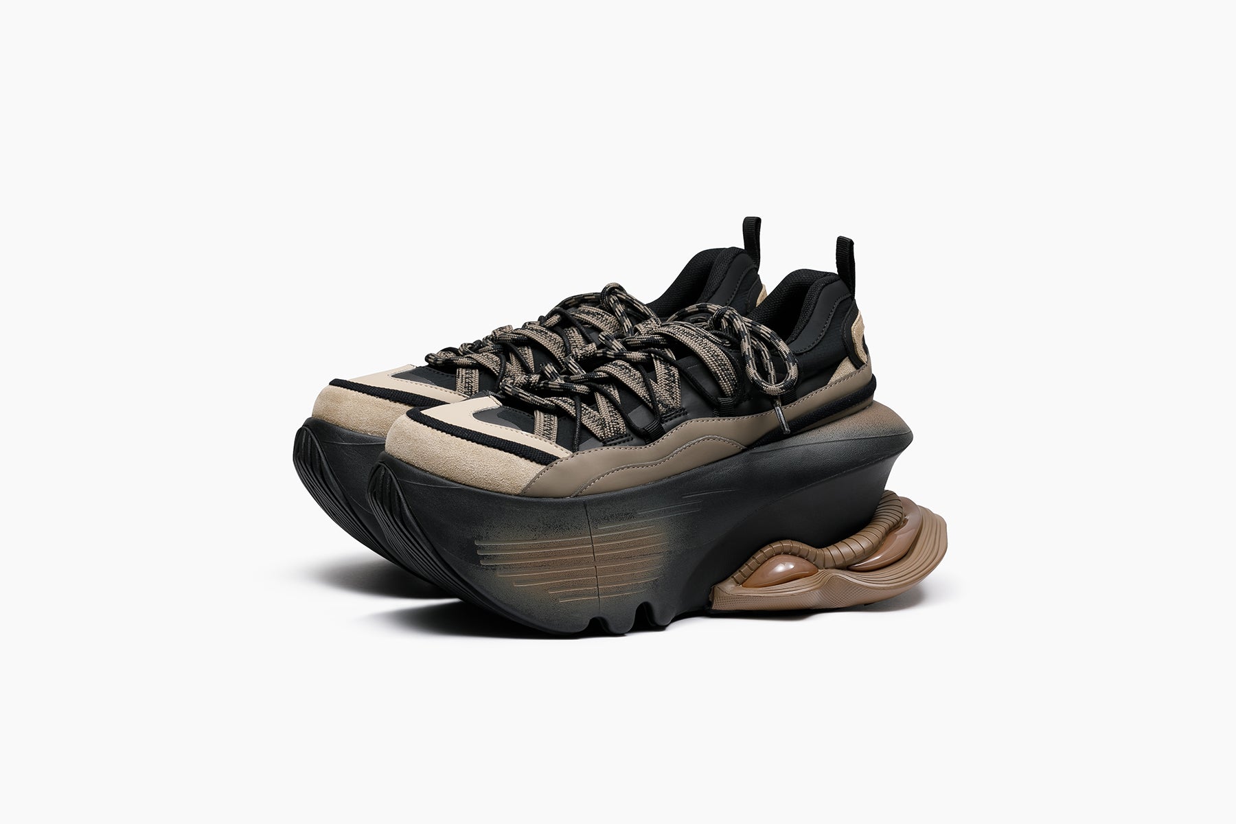 JOG VISION FLUX OPEN LACE - BROWN / SAND BLACK (ジョグ ビジョン