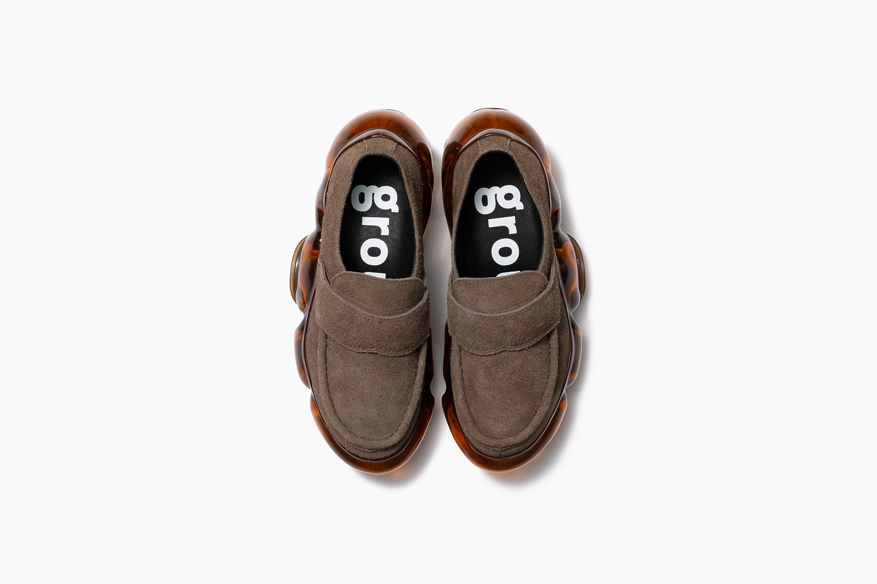 8*)様 grounds MOOPIE ブラウンズ MOOPIE LOAFER - BROWN SUEDE / BROWN (ムーピーローファー - ブラウン