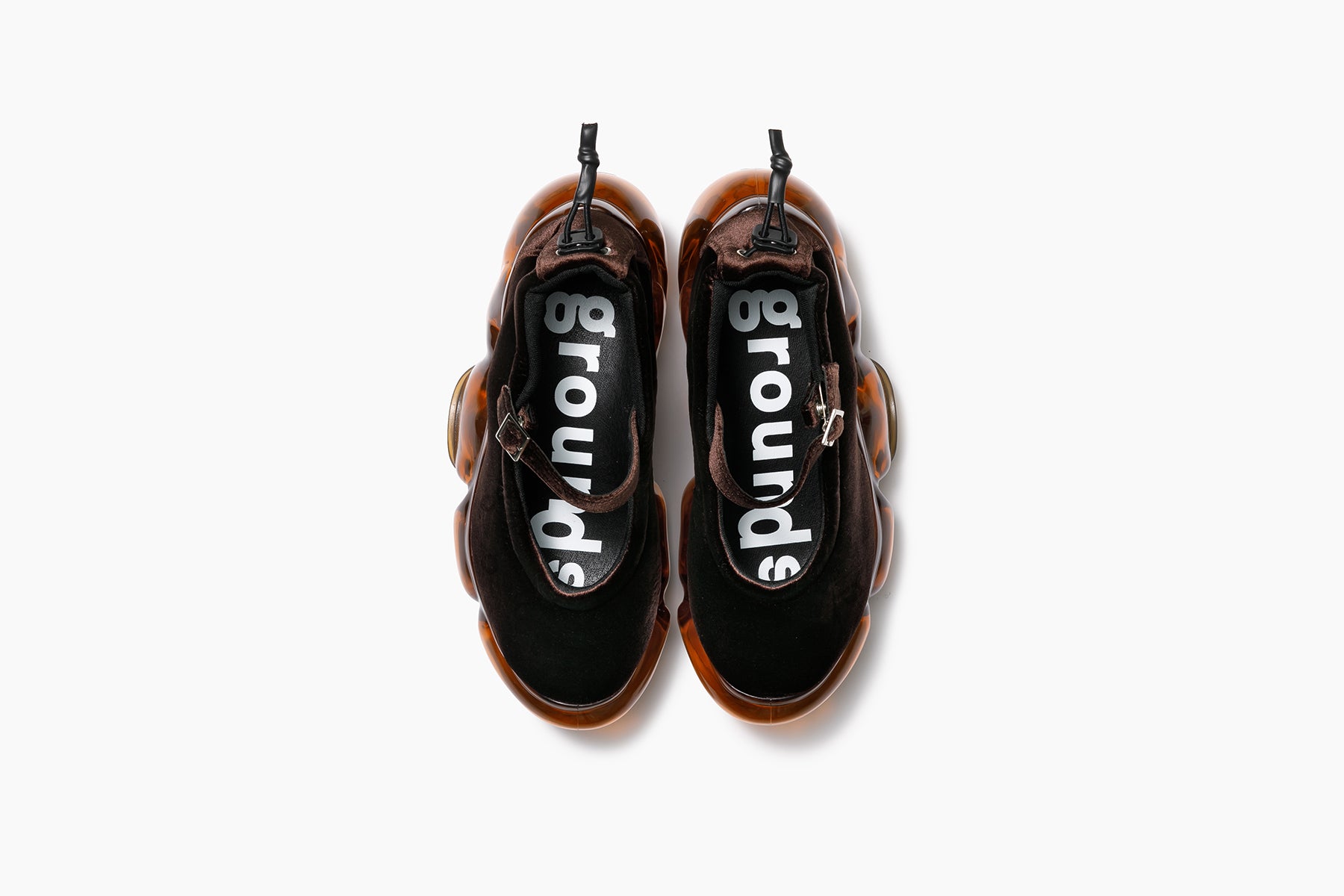 grounds MOOPIE PUMPS　BROWN VELVET / BROWN