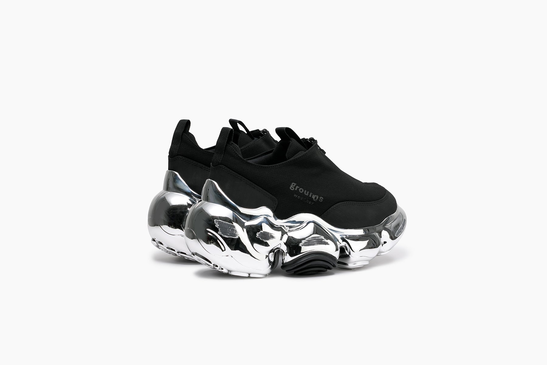 MOOPIE WEATHER LOWCUT CHROME SCRATCH - BLACK / CHROME (ムーピー