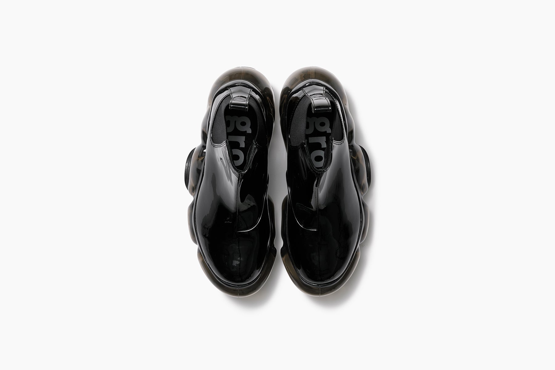 MOOPIE SIDE GORE - BLACK ENAMEL / BLACK (ムーピー サイドゴア