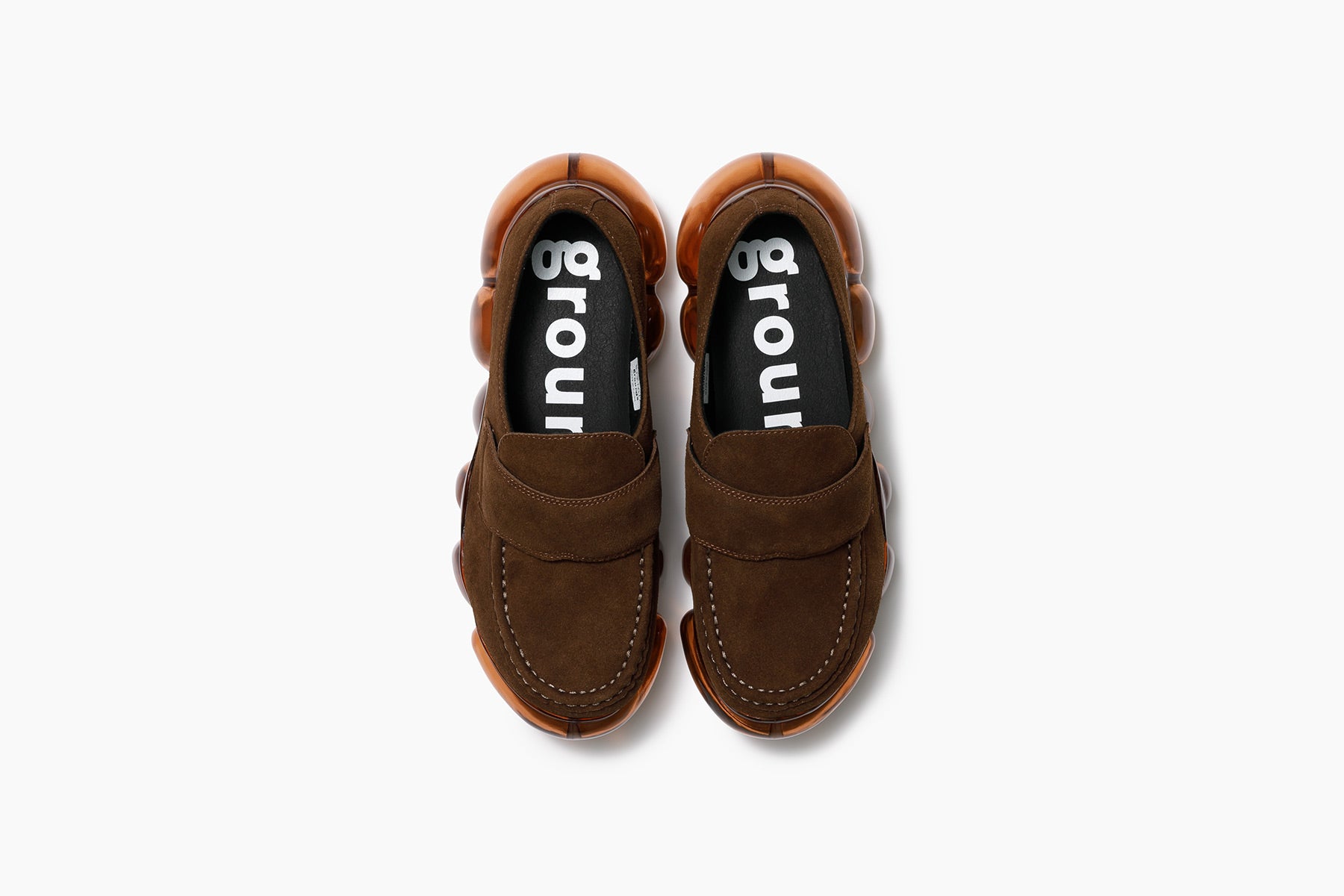 grounds JEWELRY LOAFER　BROWN HAIRY / BROWN