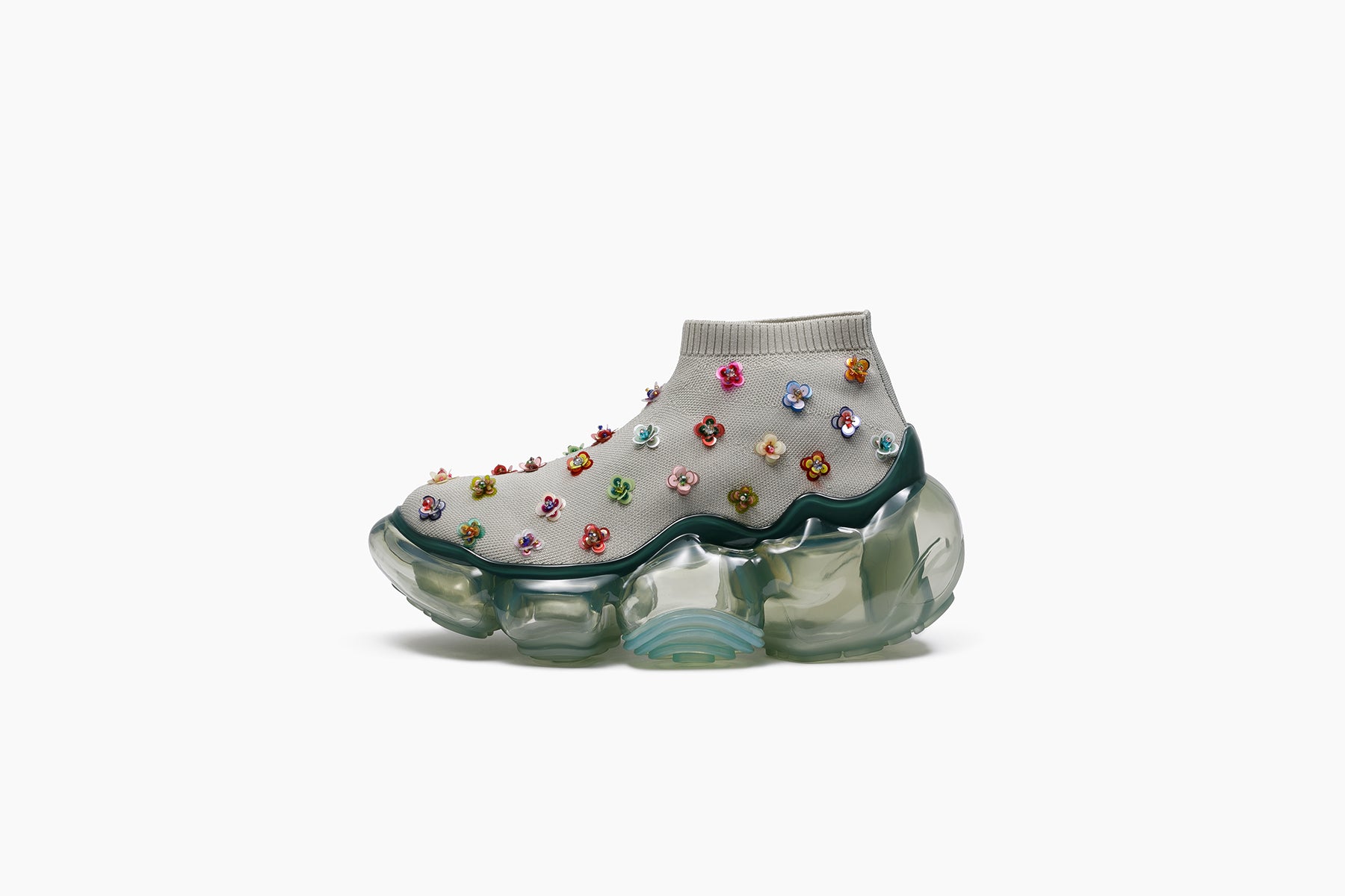 靴 Grounds JEWELRYxBERNHARD WILLHELM GROUNDS Jewelry X Bernhard Willhelm Sneaker Green – ESSXNYC