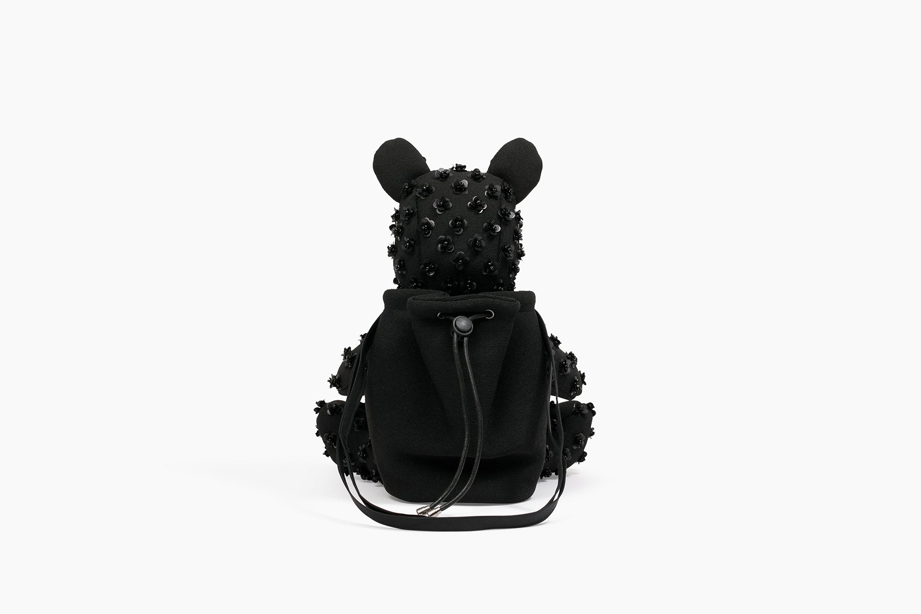 grounds BEAR BAG X HEAVEN TANUDIREDJA　09 | FLOWER BEAR BAG / BLACK x BLACK