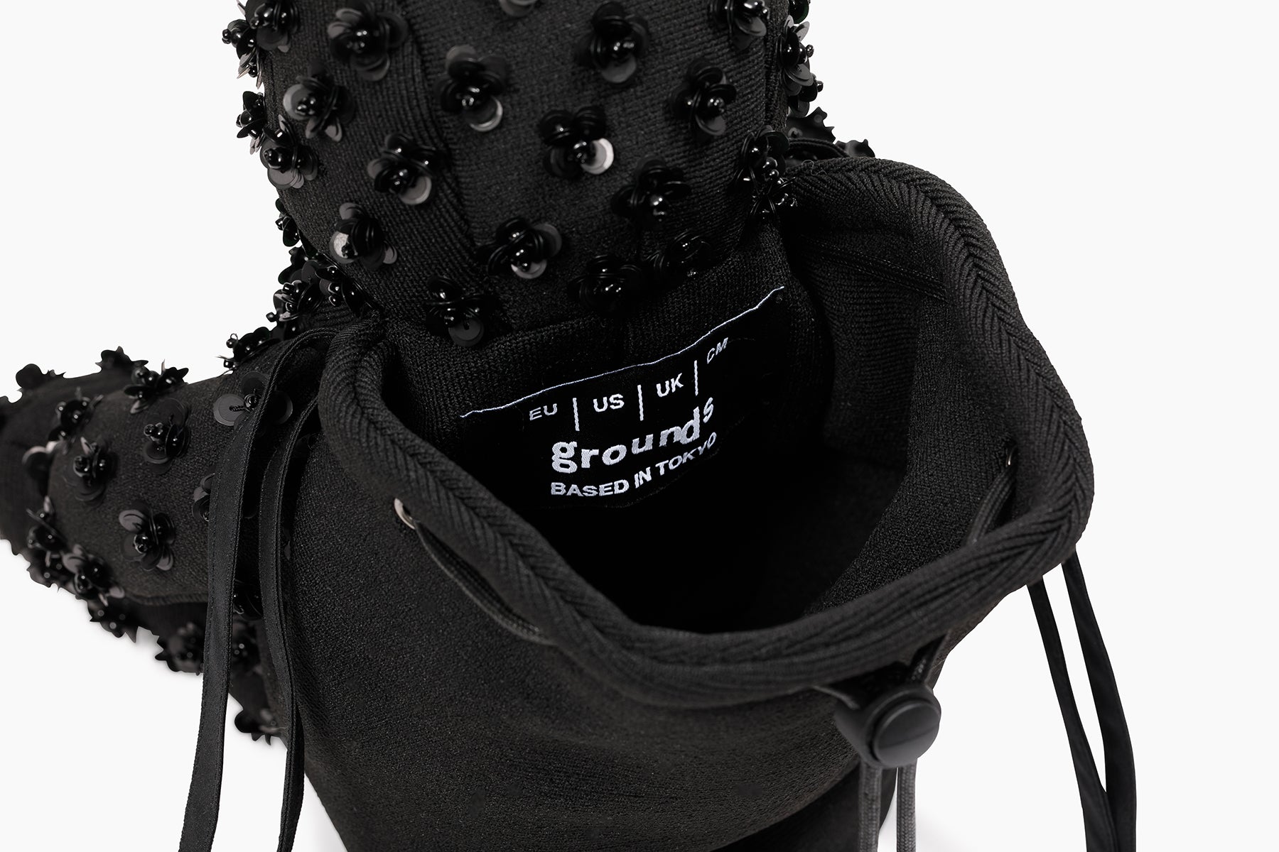grounds BEAR BAG X HEAVEN TANUDIREDJA　09 | FLOWER BEAR BAG / BLACK x BLACK