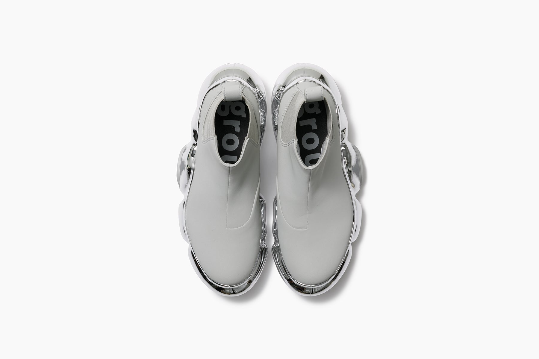 MOOPIE SIDE GORE CHROME SCRATCH - MATTE LIGHT GRAY / CHROME