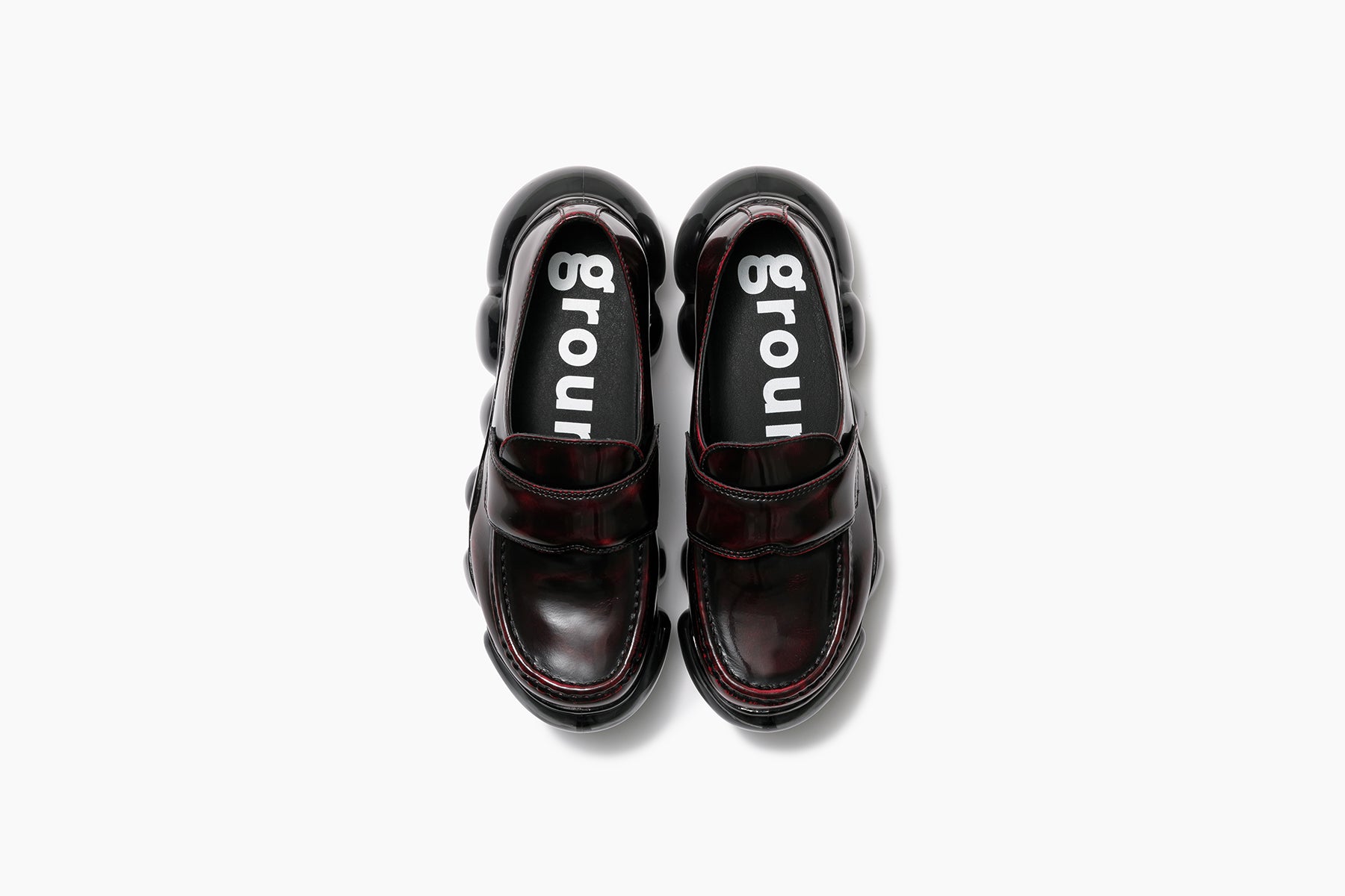 JEWELRY LOAFER LEATHER - WINE / BLACK (ジュエリー ローファー