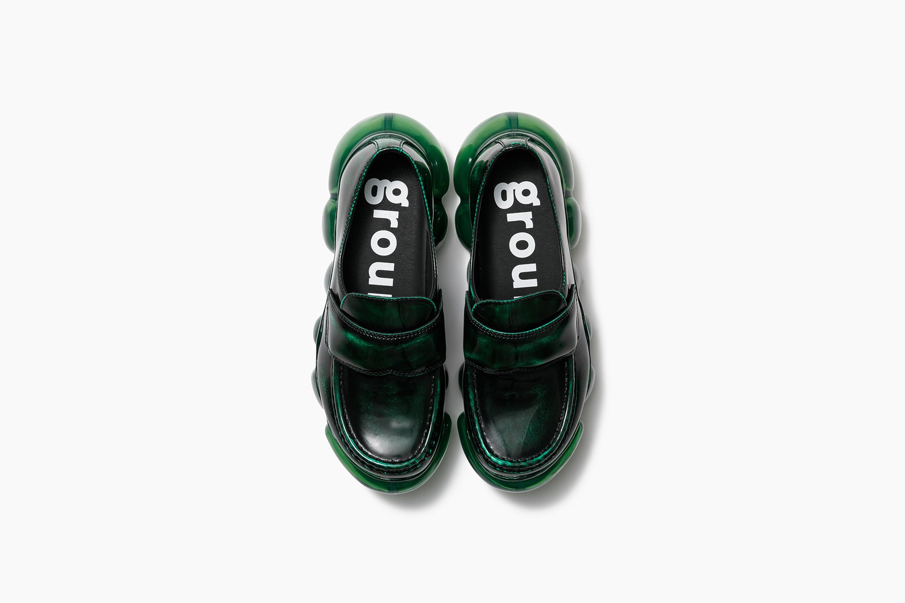 JEWELRY LOAFER LEATHER - EMERALD / EMERALD (ジュエリー ローファー