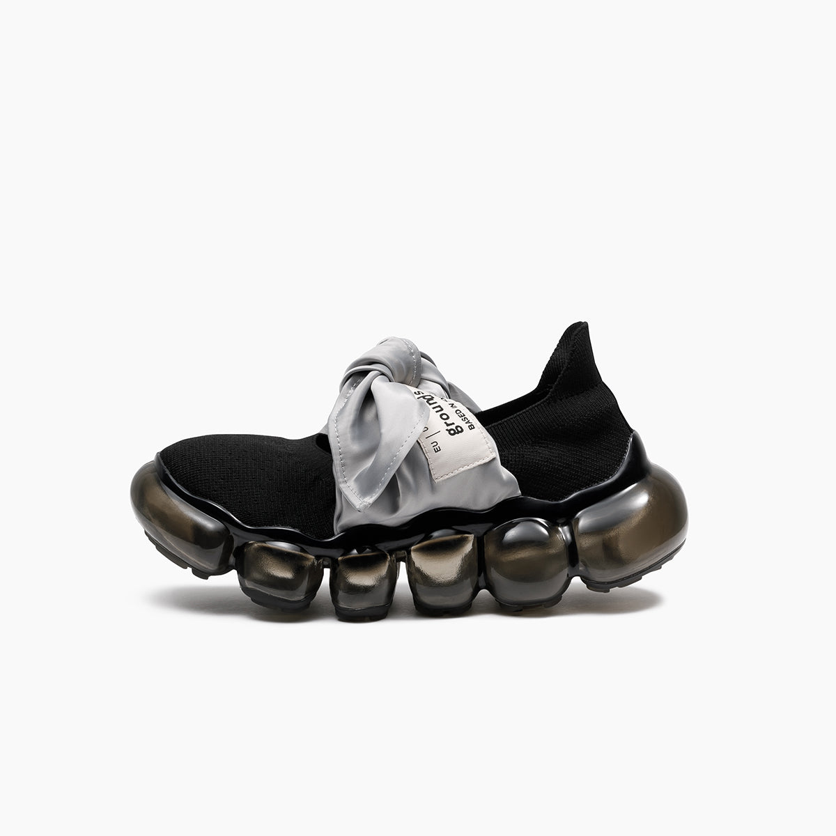 JEWELRY HANKIE PUMPS - BLACK GRAY / BLACK (ジュエリー ハンキー 