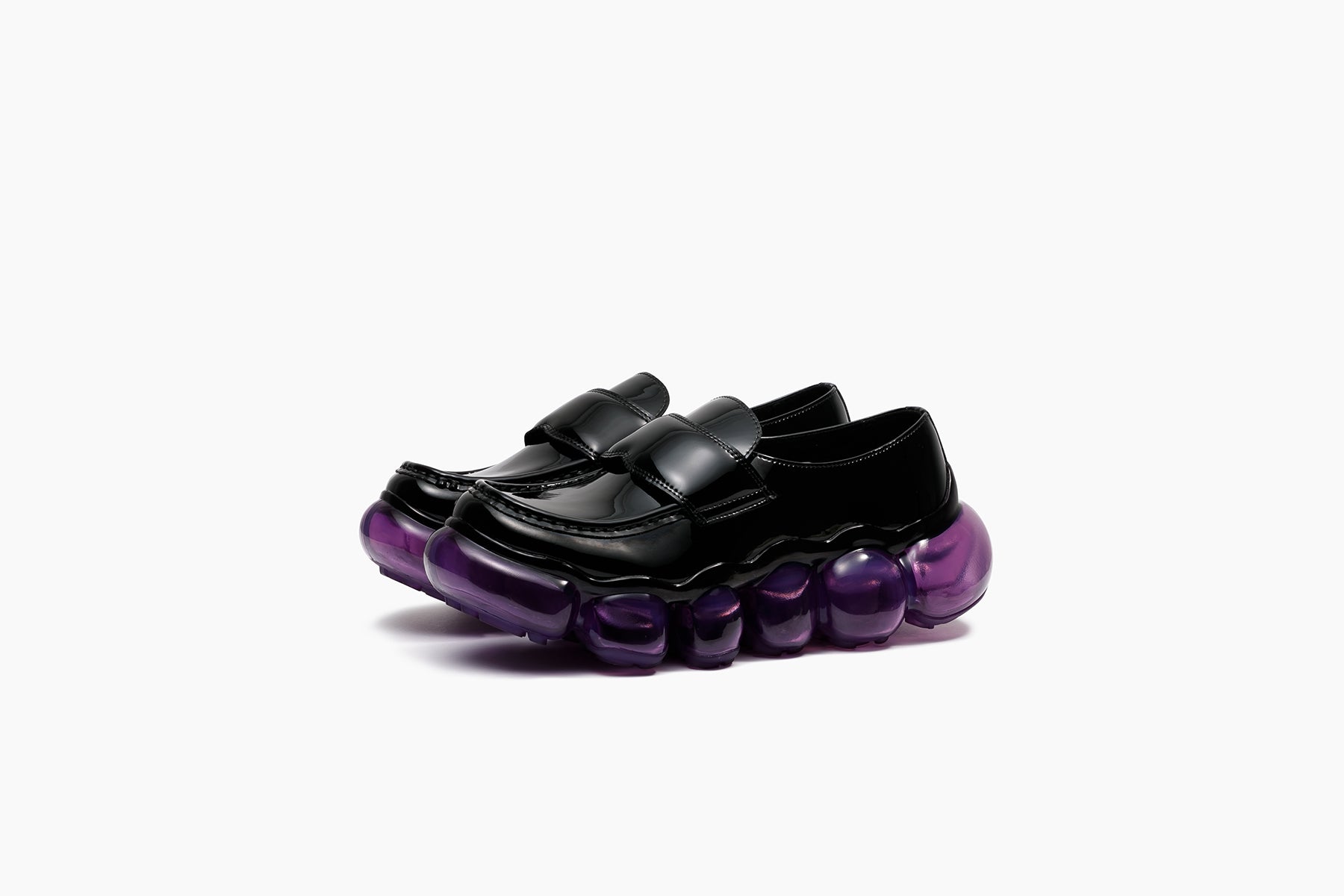 JEWELRY LOAFER - BLACK ENAMEL / PURPLE (ジュエリー ローファー