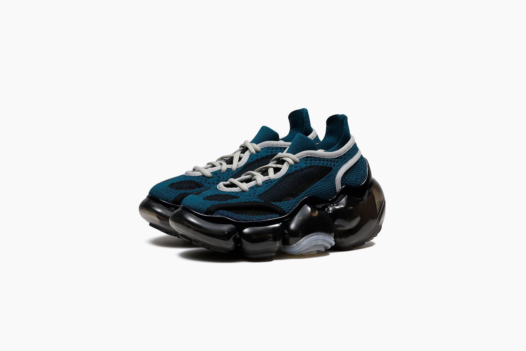 MOOPIE KNIT ON KNIT - DARK TEAL / BLACK (ムーピーニットオンニット