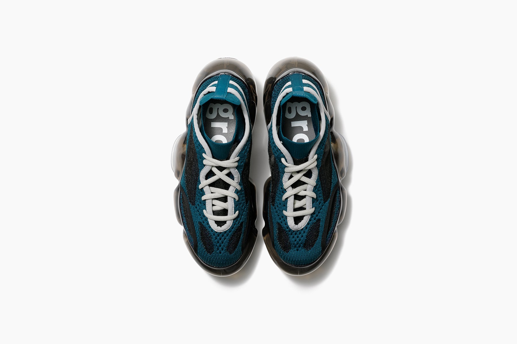 grounds MOOPIE KNIT ON KNIT　DARK TEAL / BLACK