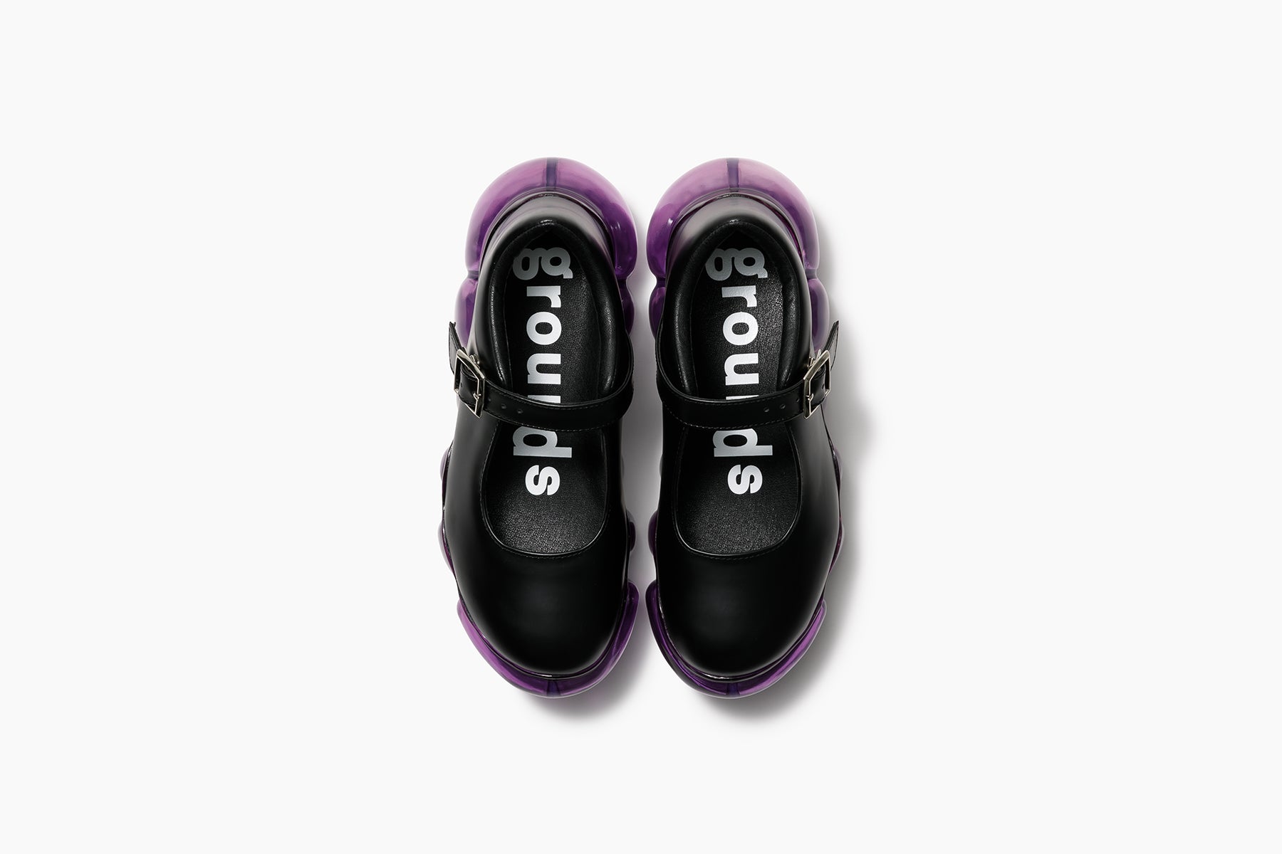 JEWELRY PEBBLE - BLACK LEATHER / PURPLE (ジュエリー ペブル