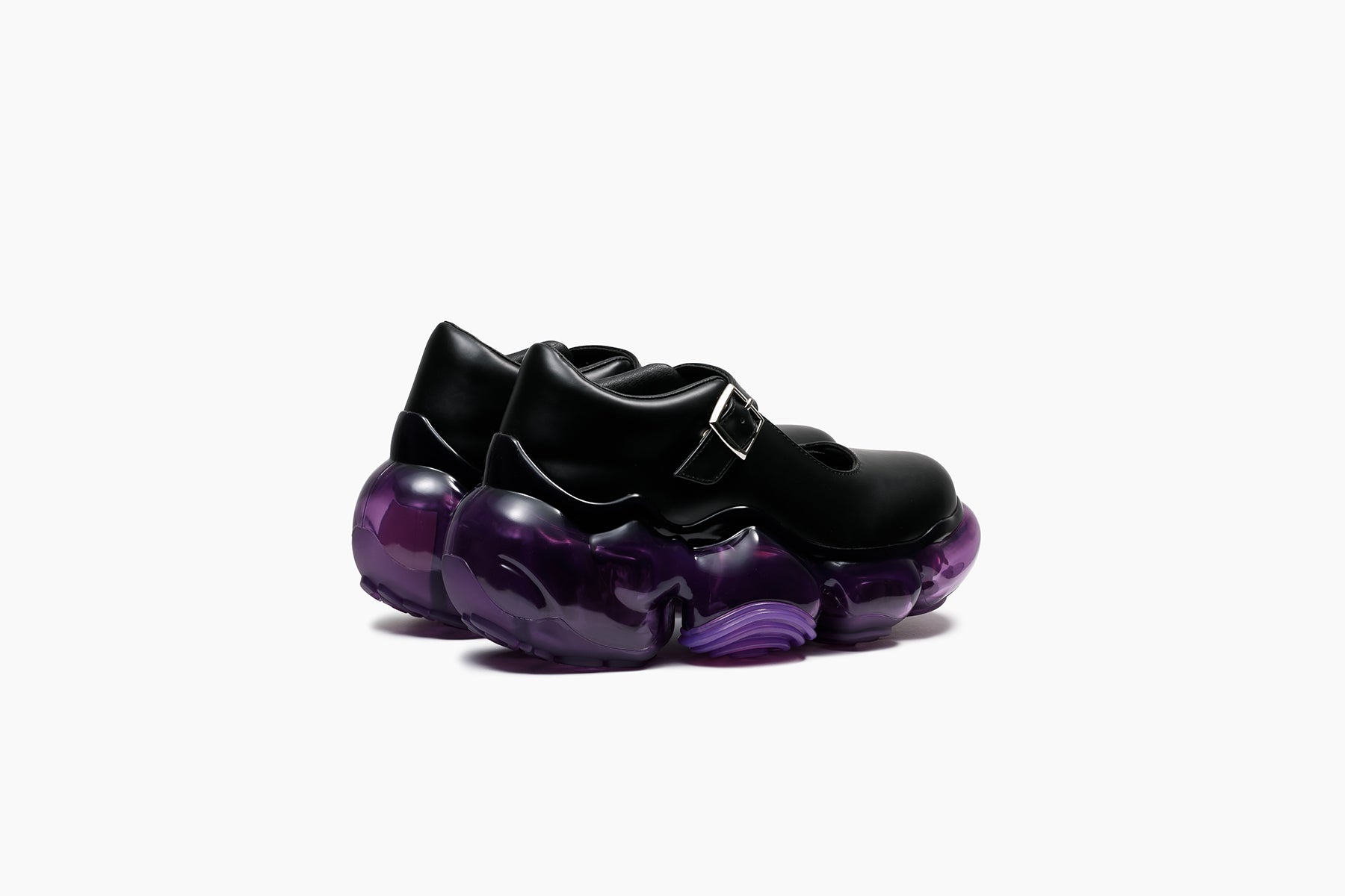 MOOPIE PEBBLE - BLACK LEATHER / PURPLE (ムーピー ペブル ブラック