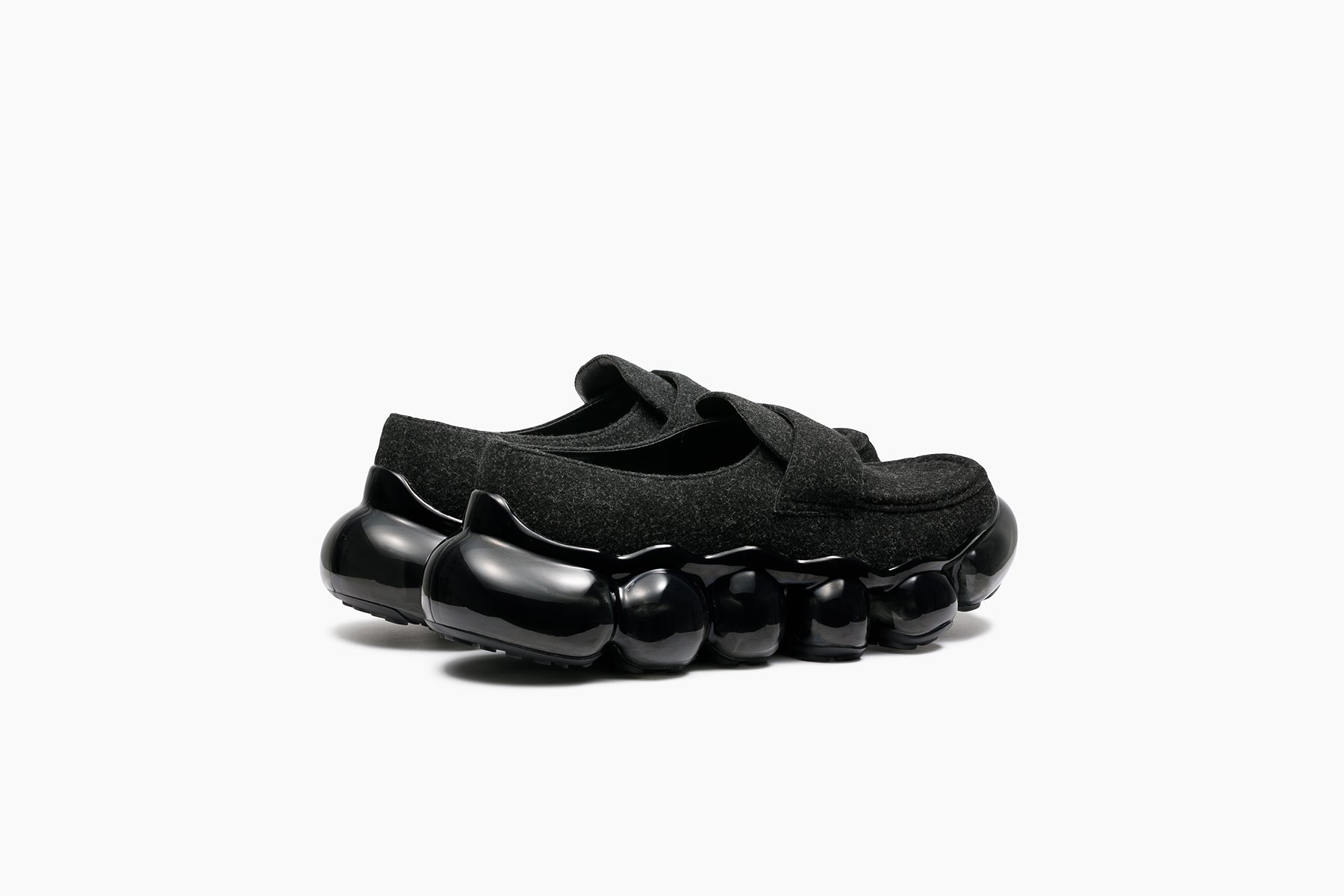 grounds JEWELRY FELT LOAFER BLACK / BLACK
