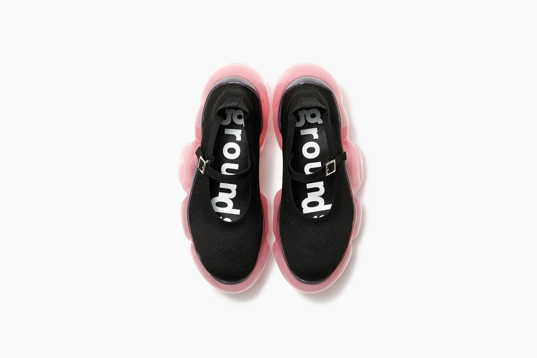 MOOPIE KNIT PUMPS - BLACK / STRAWBERRY (ムーピー ニットパンプス