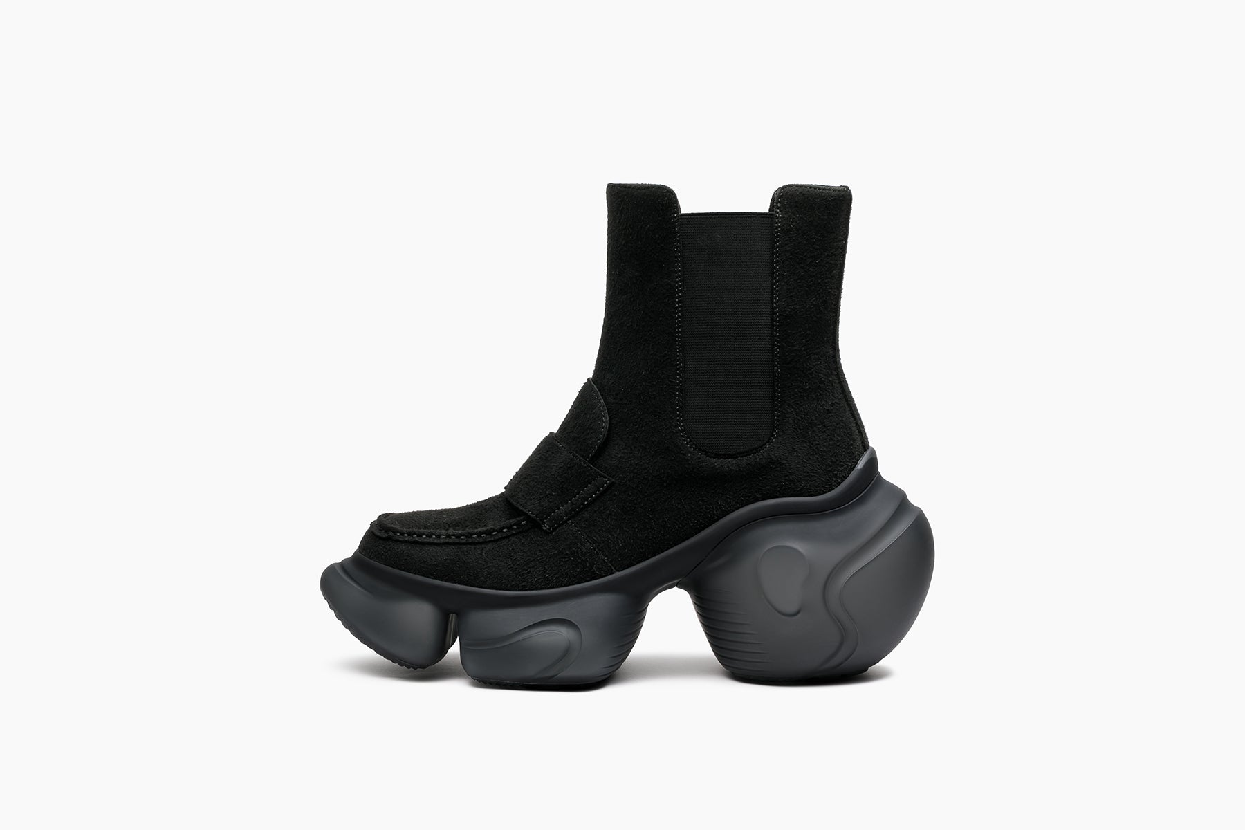 grounds LOOPIE LOAFER BOOTS BLACK SUEDE / BLACK MATTE
