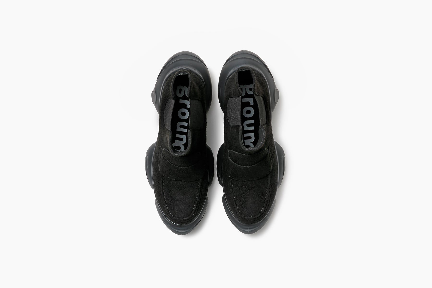grounds LOOPIE LOAFER BOOTS BLACK SUEDE / BLACK MATTE