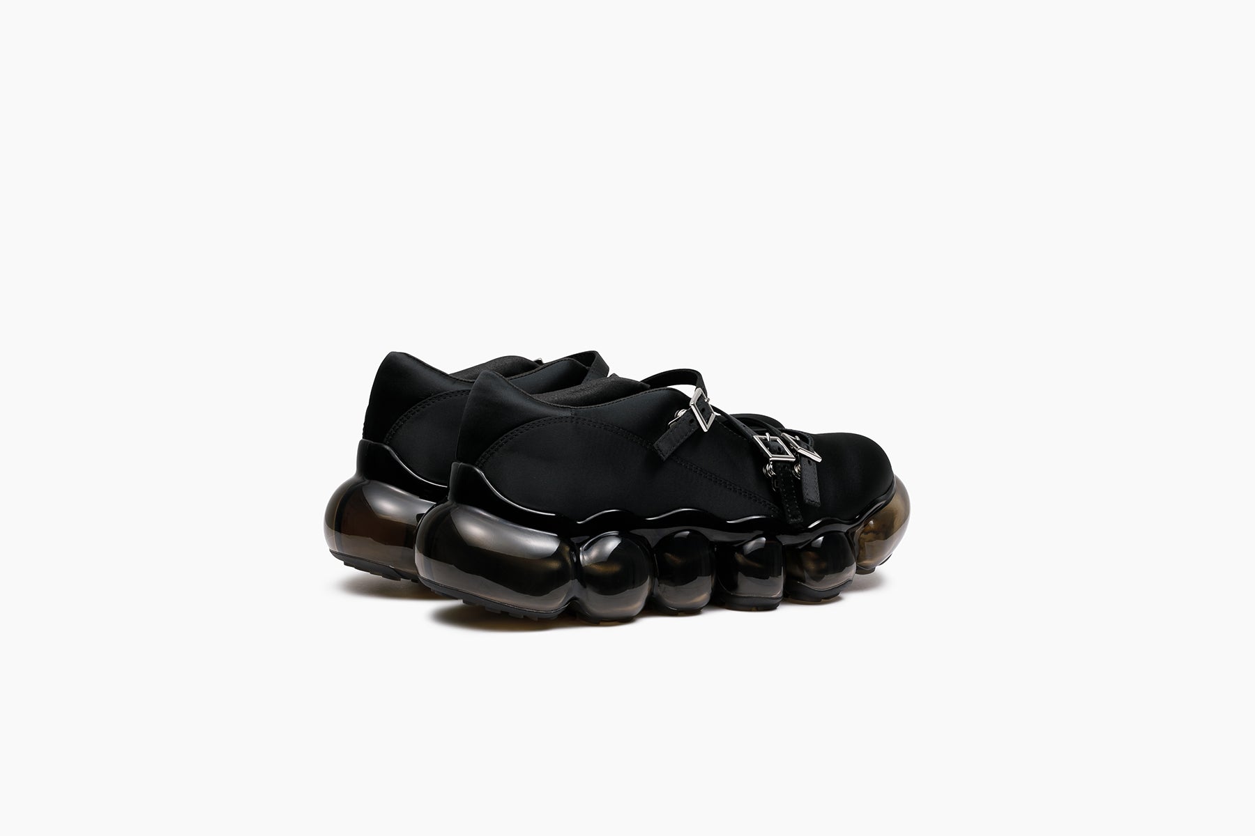 JEWELRY TRIPLE MARY JANE - BLACK SATIN / BLACK (ジュエリートリプル
