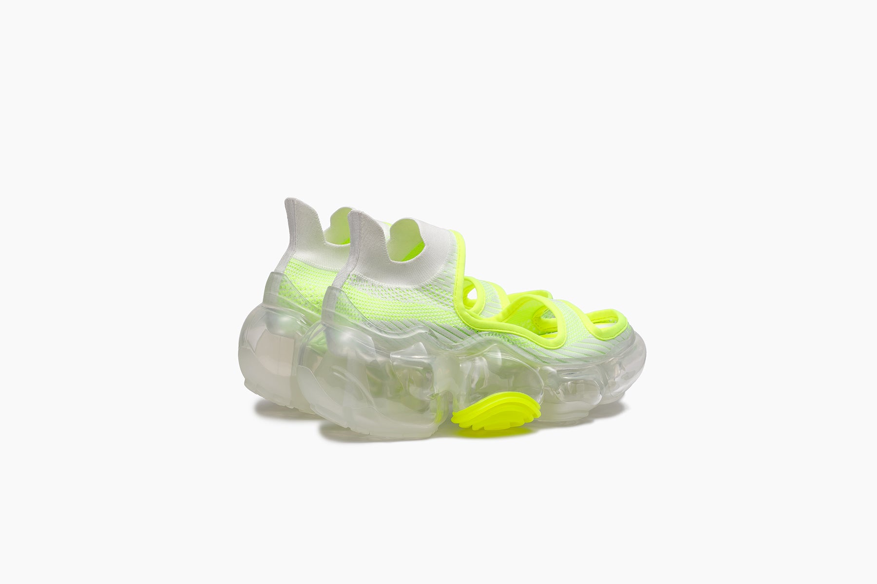 MOOPIE AS1 SANDAL - WHITE NEON YELLOW / CLEAR (ムーピー エー