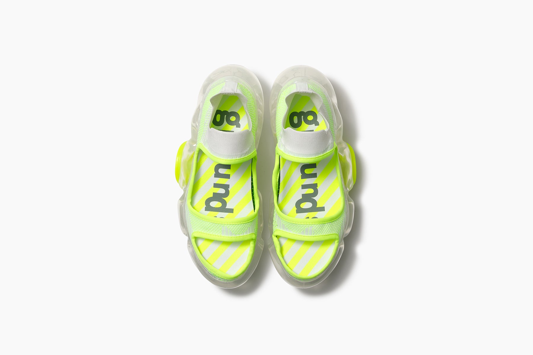 grounds MOOPIE AS1 SANDAL WHITE NEON YELLOW / CLEAR