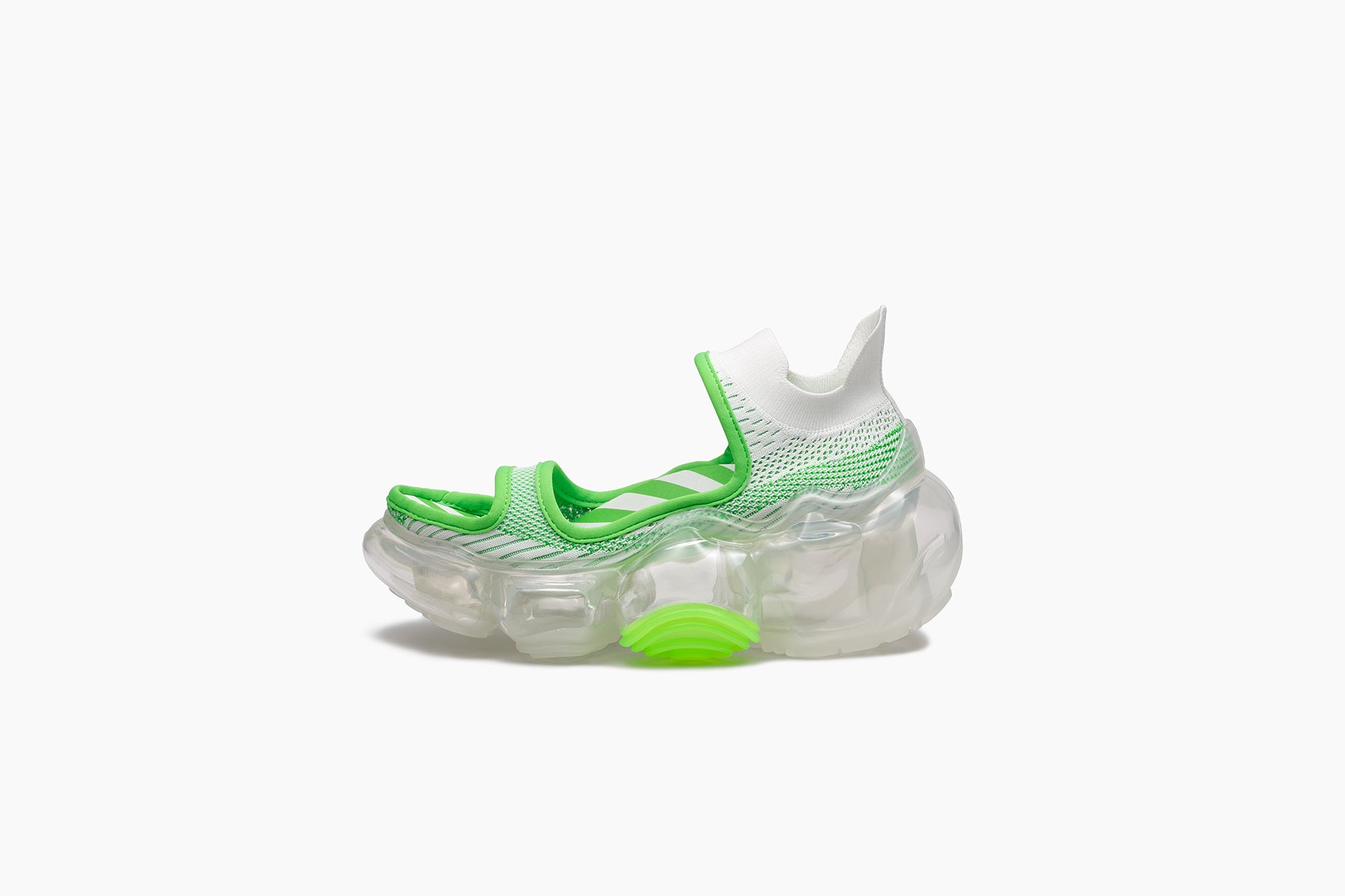grounds MOOPIE AS1 SANDAL WHITE NEON GREEN / CLEAR
