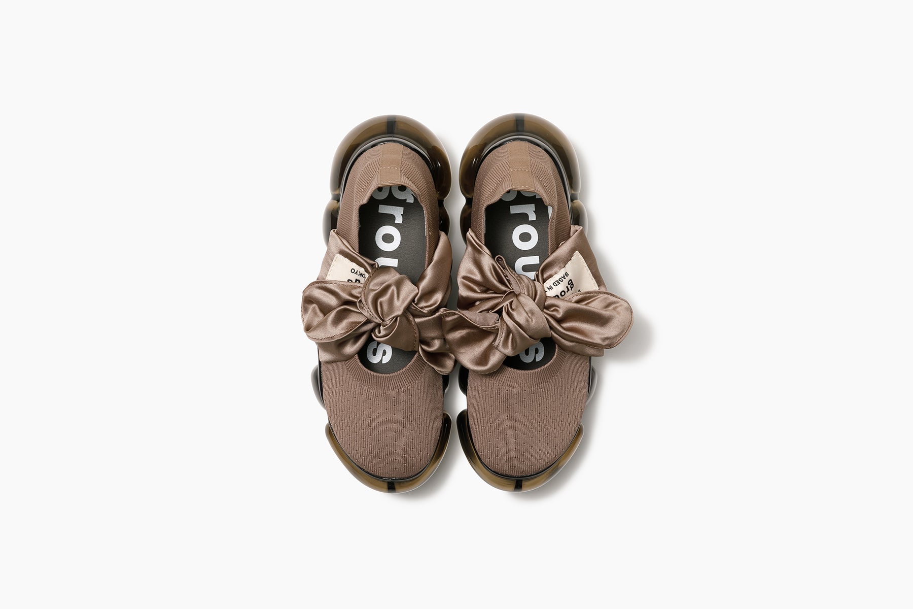 靴 grounds JEWELRY HANKIE PUMPS us8 25cm JEWELRY HANKIE PUMPS - SMOKY CHAMPAGNE / BLACK (ジュエリー