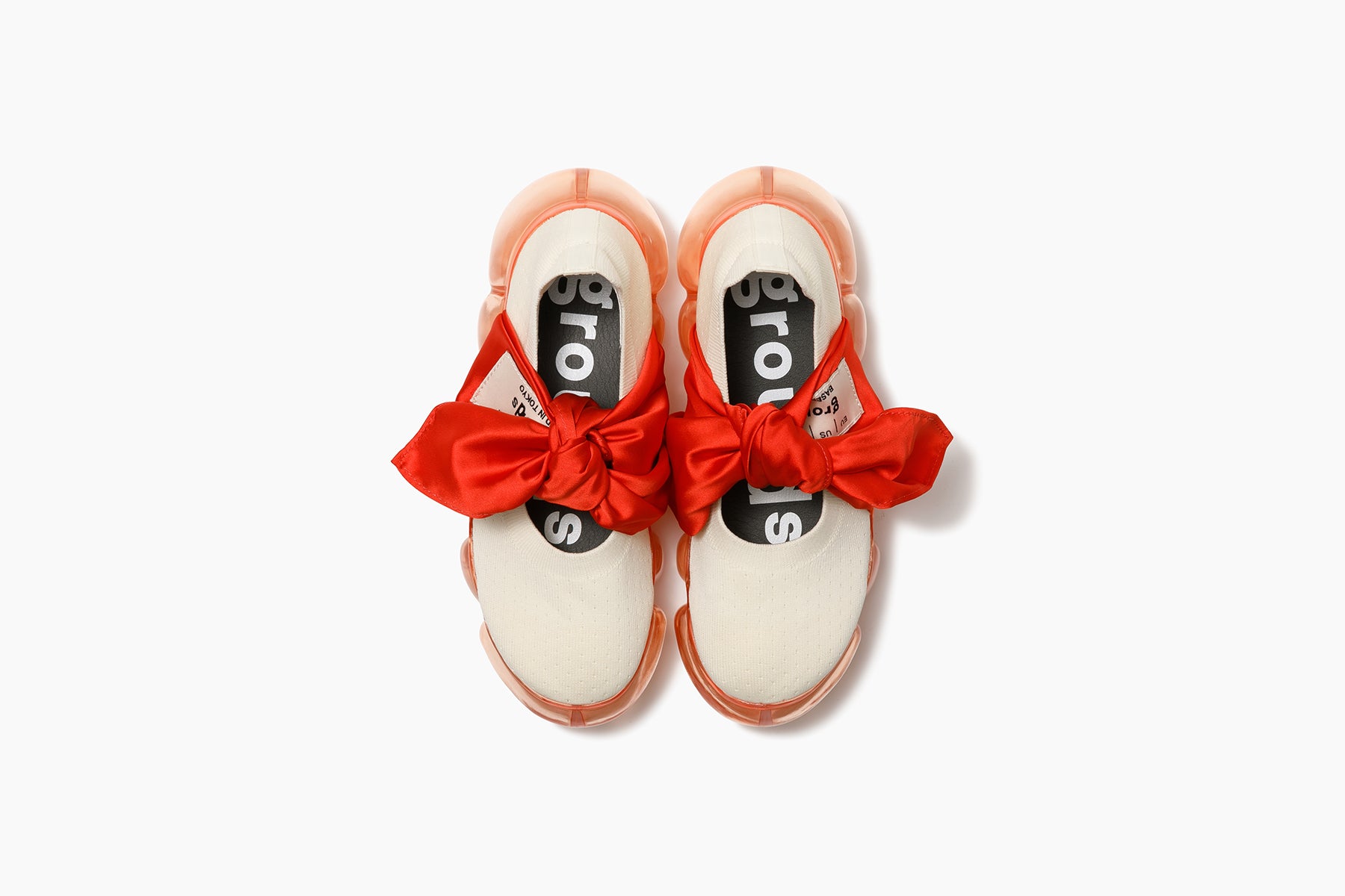 JEWELRY HANKIE PUMPS - CREAM AMBER / ORANGE (ジュエリー ハンキー