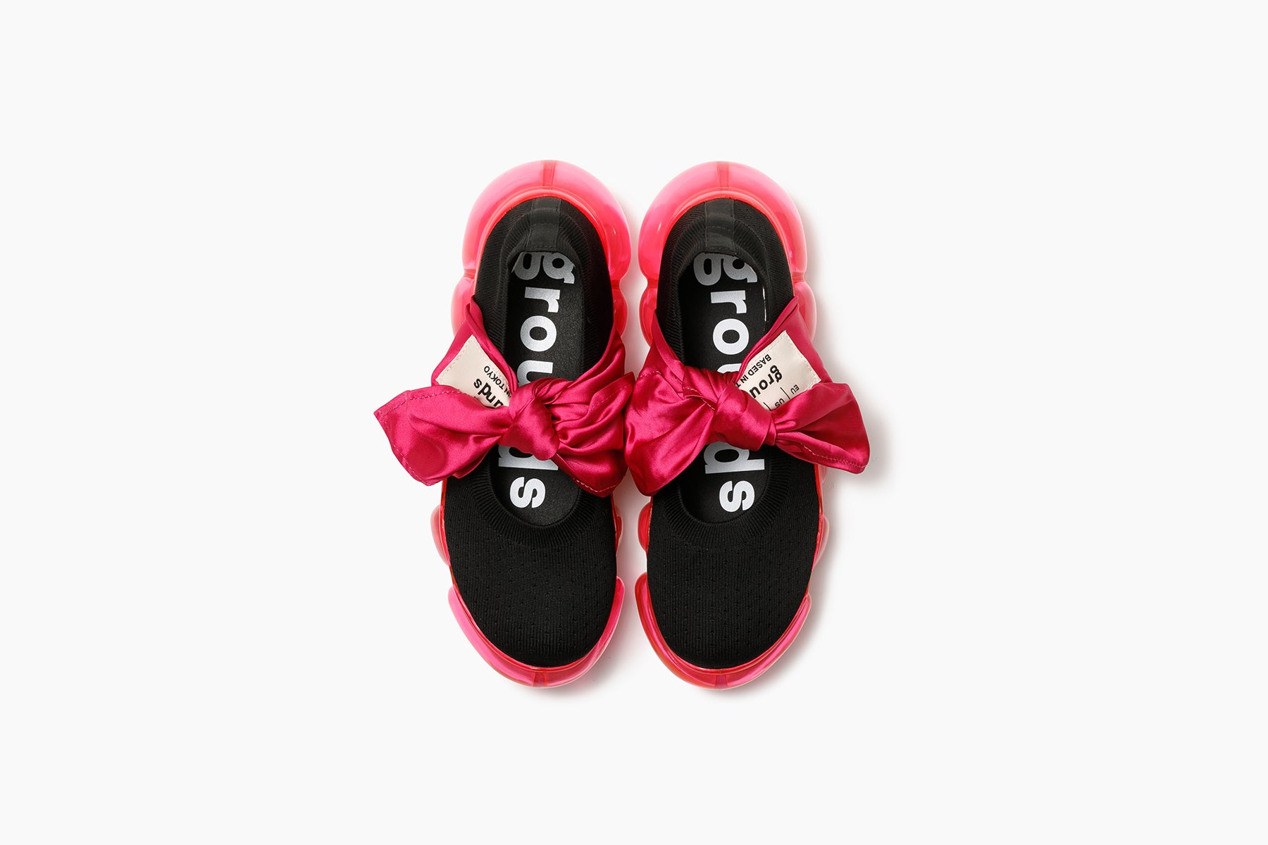 JEWELRY HANKIE PUMPS - BLACK ROSE / PINK (ジュエリー ハンキー