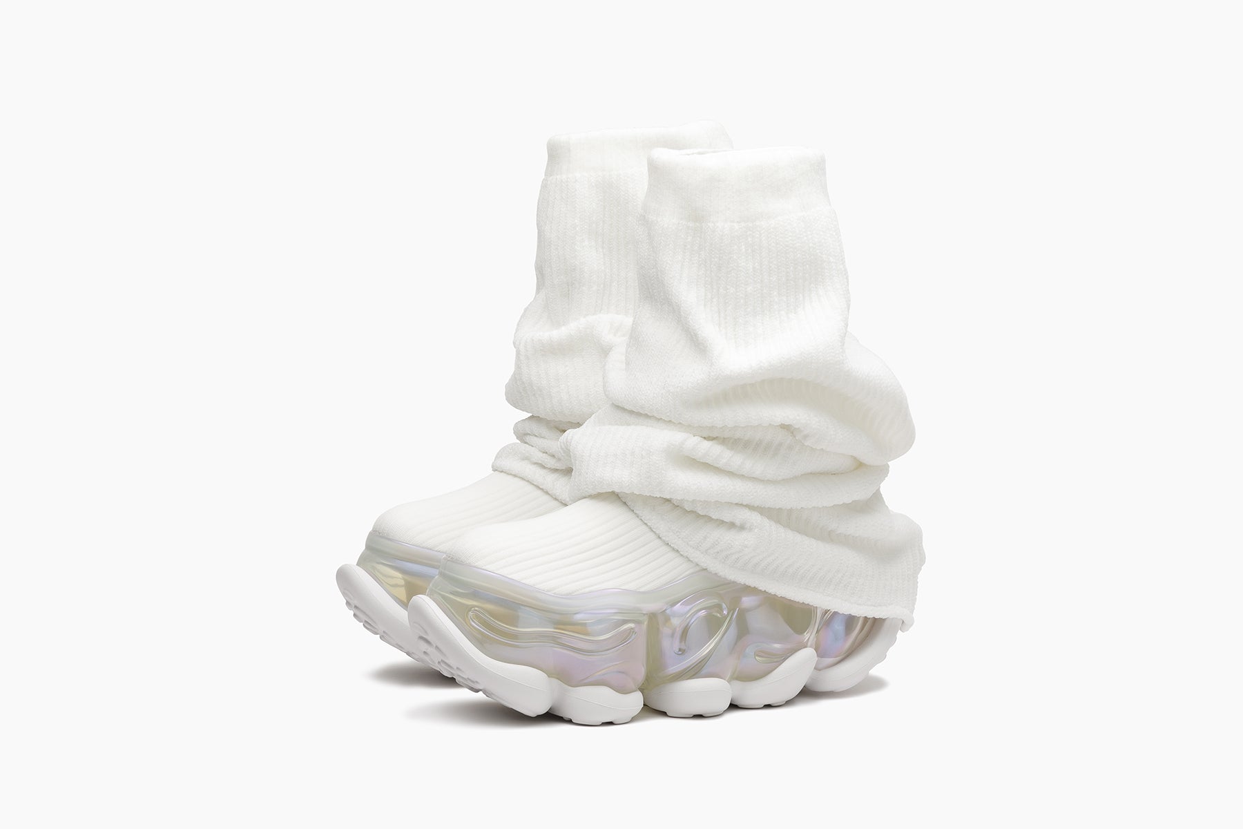 grounds グラウンズSKYSCRAPER LOOSE SOCKS KNIT SKYSCRAPER LOOSE SOCKS KNIT - WHITE / AURORA (スカイスクレーパー