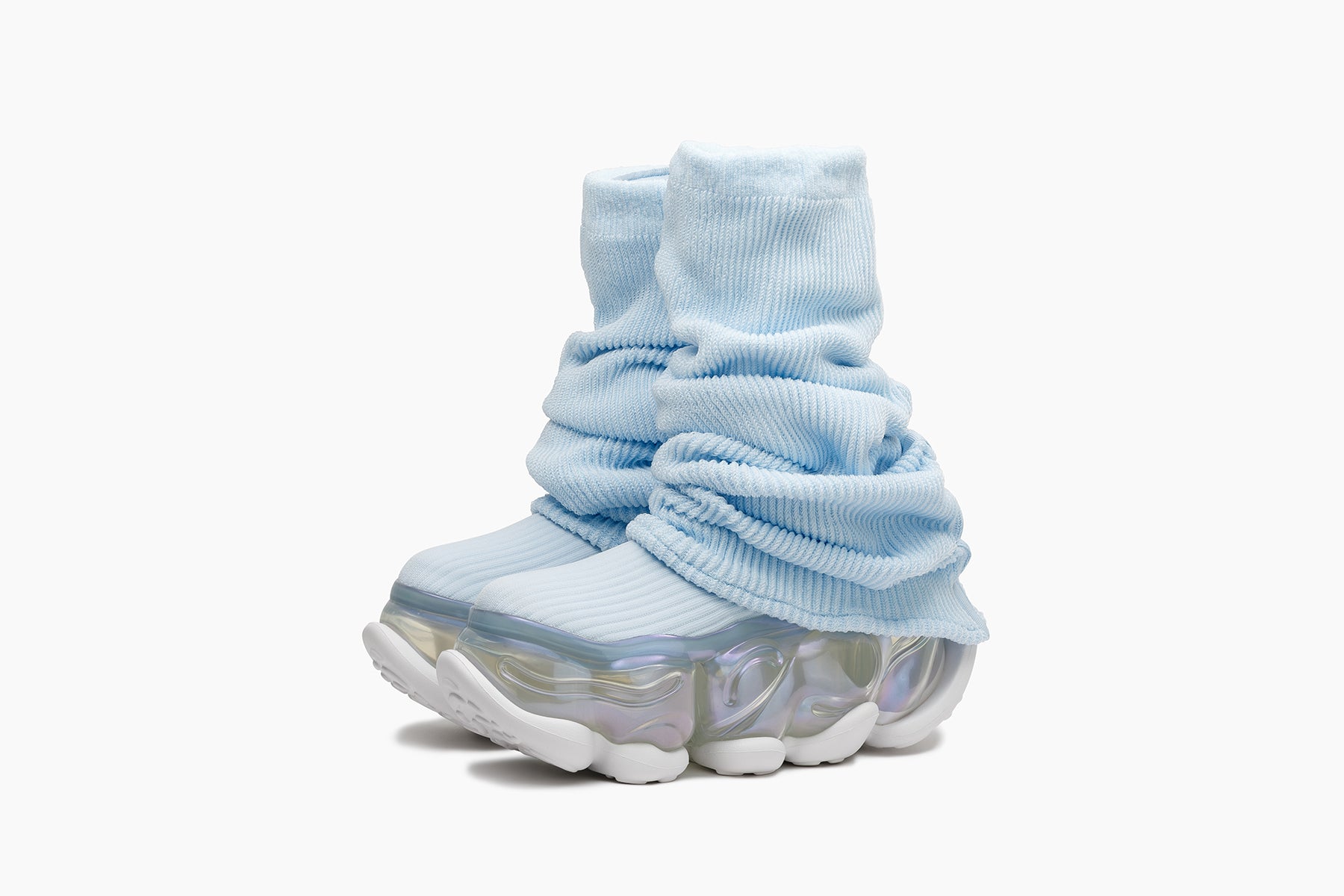 grounds グラウンズSKYSCRAPER LOOSE SOCKS KNIT SKYSCRAPER LOOSE SOCKS KNIT - LIGHT BLUE / AURORA (スカイ