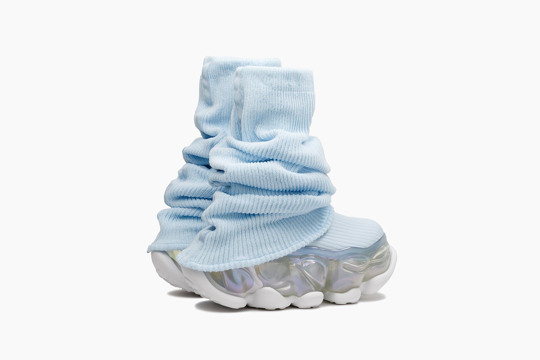 SKYSCRAPER LOOSE SOCKS KNIT - LIGHT BLUE / AURORA (スカイ