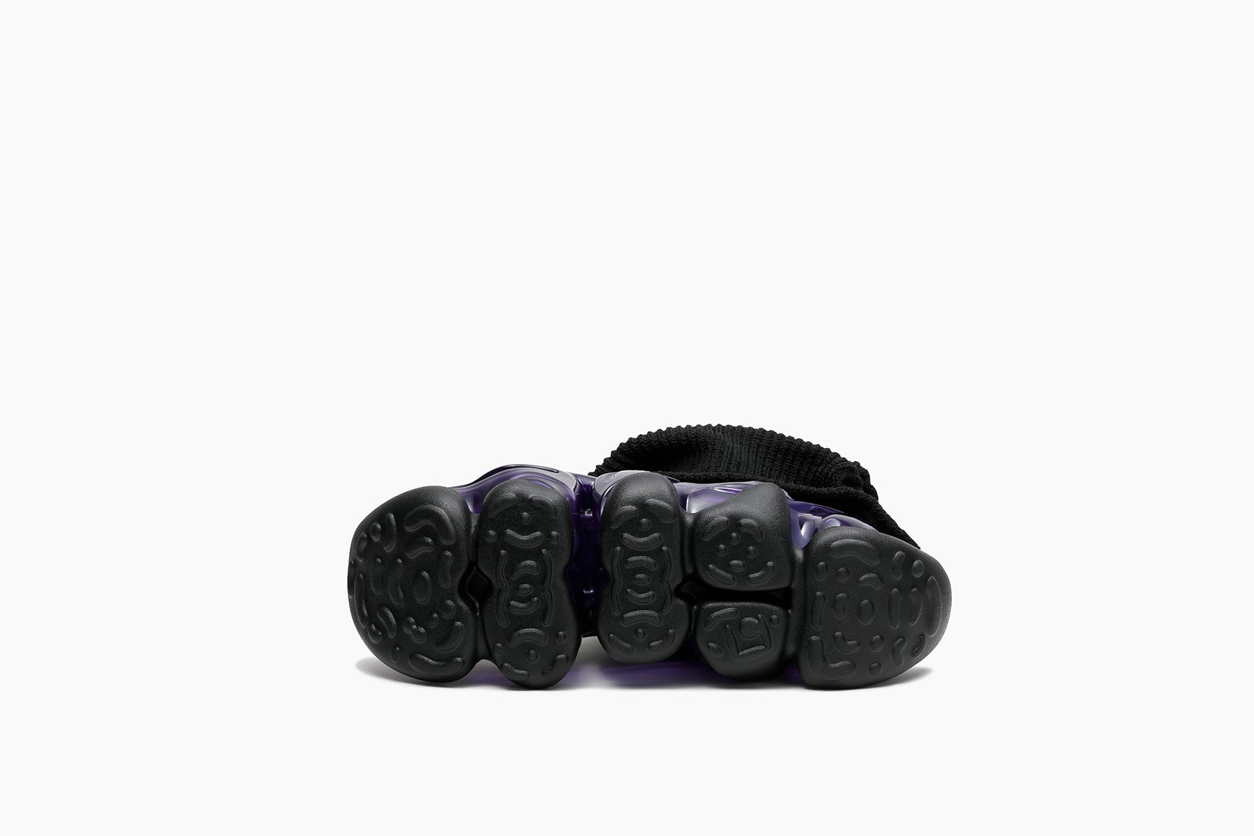 SKYSCRAPER LOOSE SOCKS KNIT - BLACK / PURPLE (スカイスクレーパー