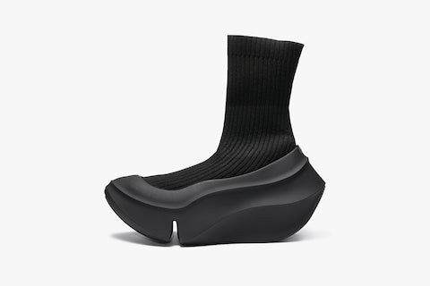 grounds ORCA RIB SOCK BLACK / BLACK MATTE-side