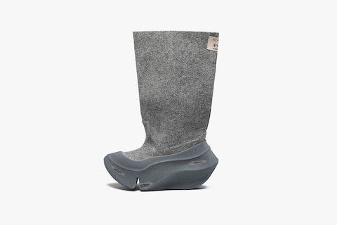 grounds ORCA BOOTS FLOCKY SCRATCH GRAY / GRAY-side