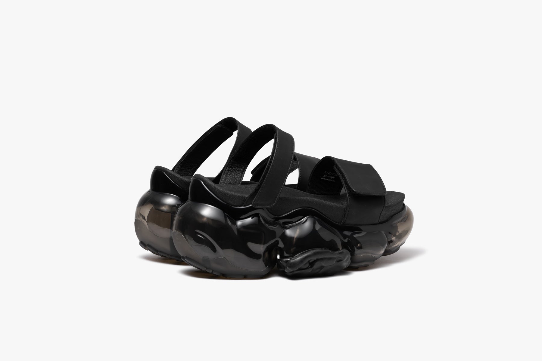 靴 grounds / MOOPIE LEATHER SANDAL MOOPIE LEATHER SANDAL - BLACK / BLACK (ムーピー レザー サンダル