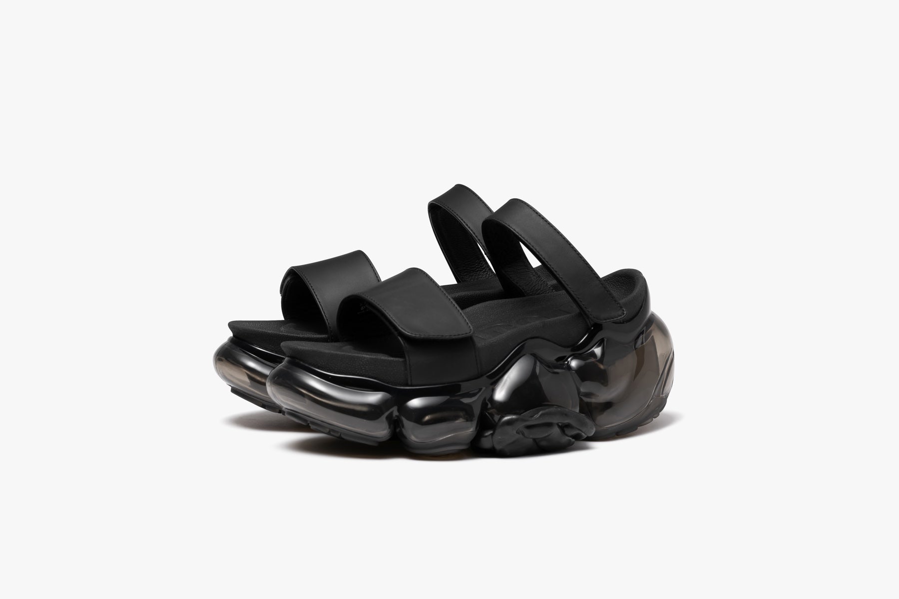 MOOPIE LEATHER SANDAL - BLACK / BLACK (ムーピー レザー サンダル