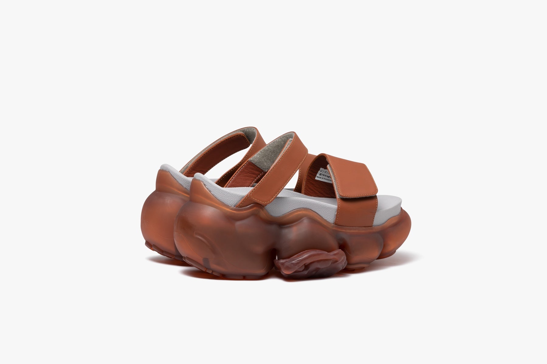 MOOPIE LEATHER SANDAL - BROWN / FROST BROWN (ムーピー レザー