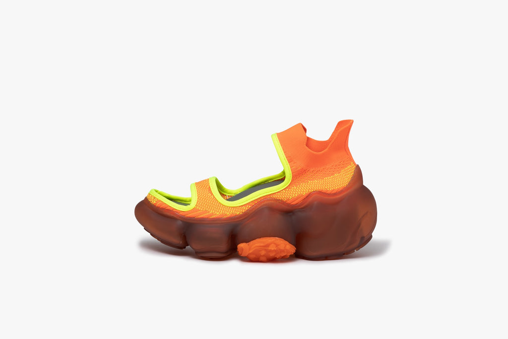 MOOPIE AS1 SANDAL - ORANGE CITROEN YELLOW / FROST BROWN (ムーピー