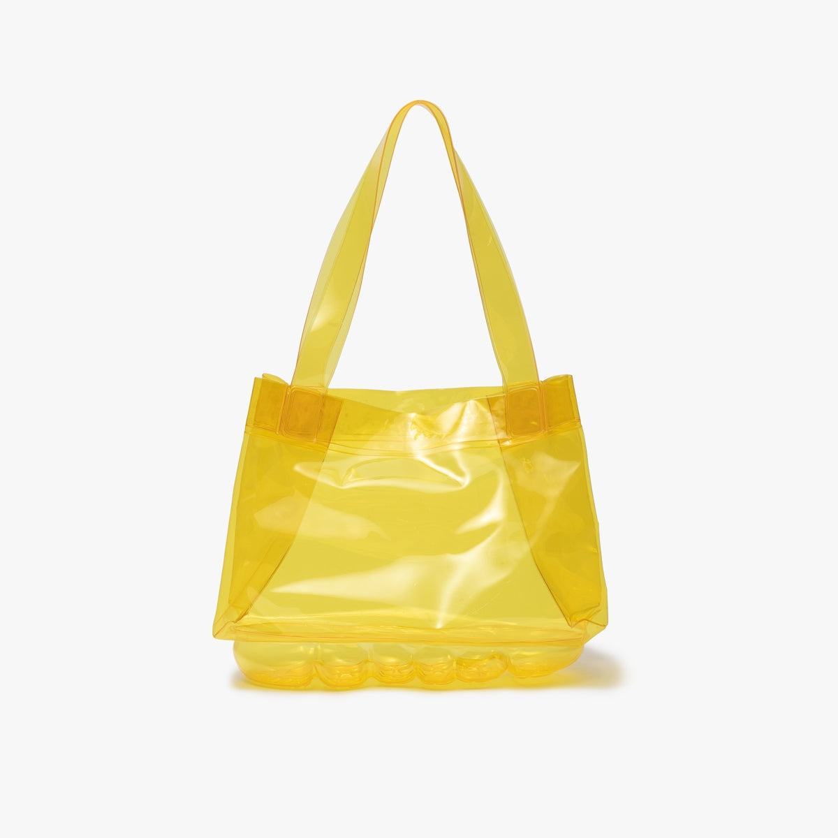 CLEAR TOTE BAG - YELLOW (クリア トートバッグ - イエロー )｜grounds 