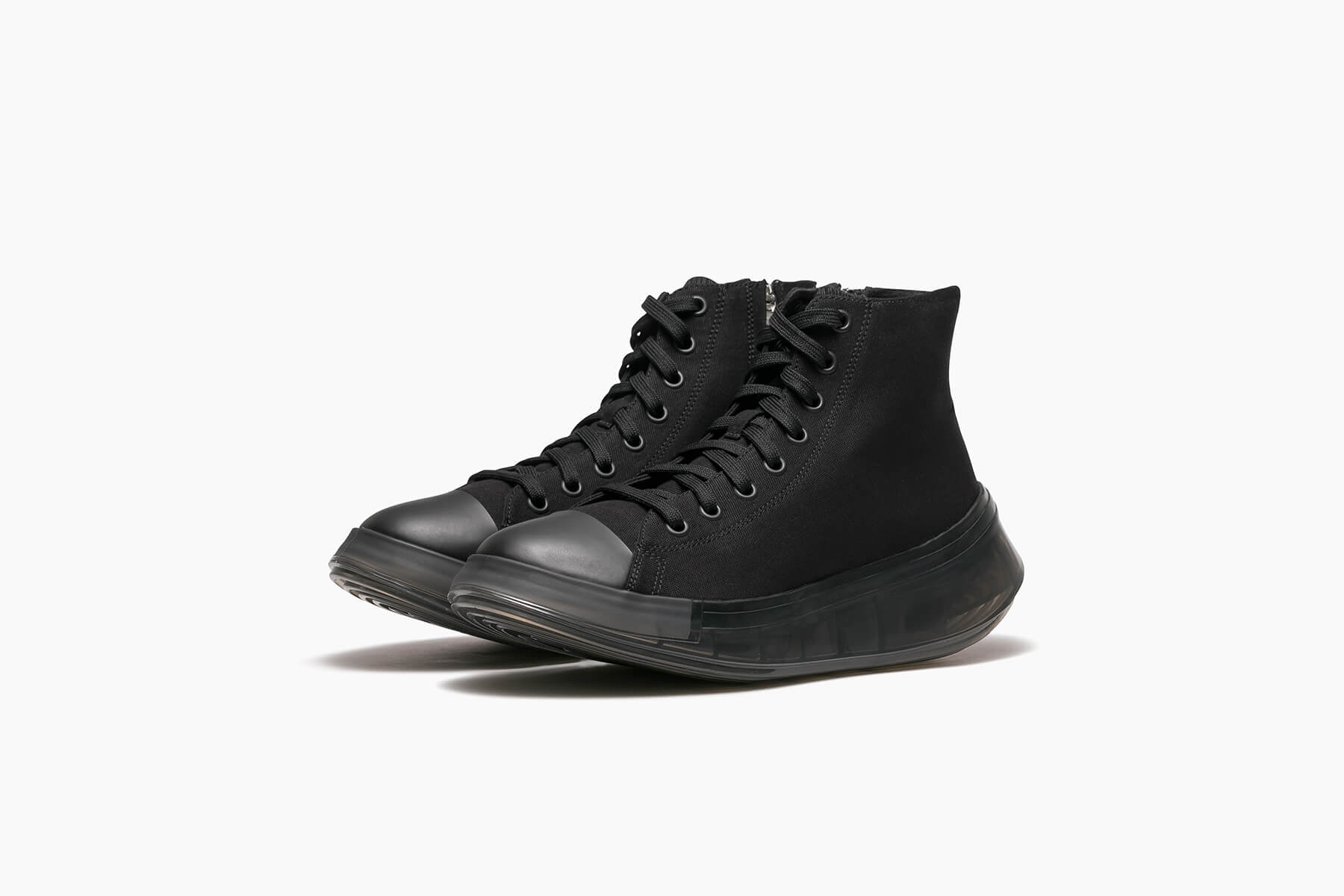 grounds VORTEX HIGH CUT BLACK CANVAS ZIP / BLACK