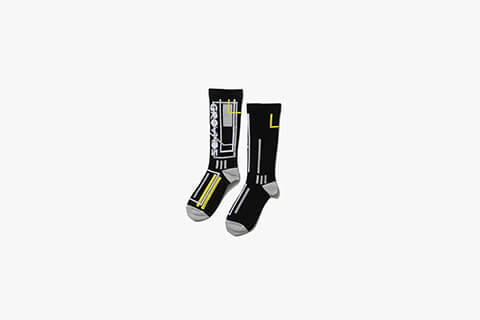 grounds HIGH CUT SOCKS - BLACK-side