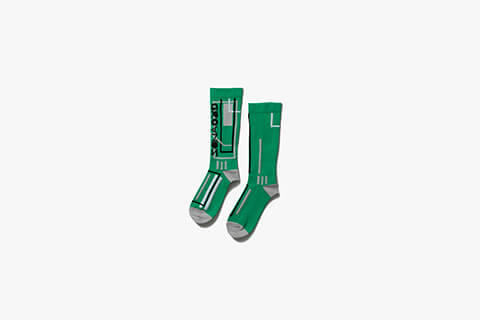 grounds HIGH CUT SOCKS - GREEN-side